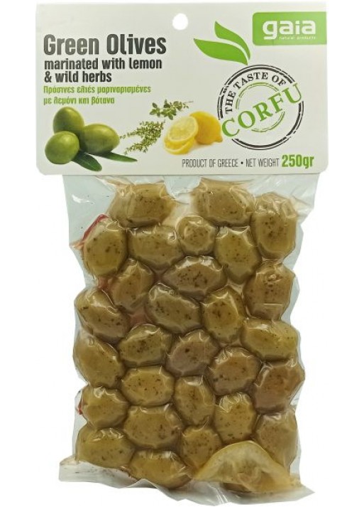GREEN OLIVES WITH HERBS 250gr
