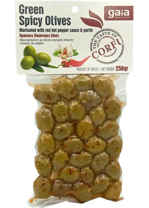 SPICY GREEN OLIVES 250gr